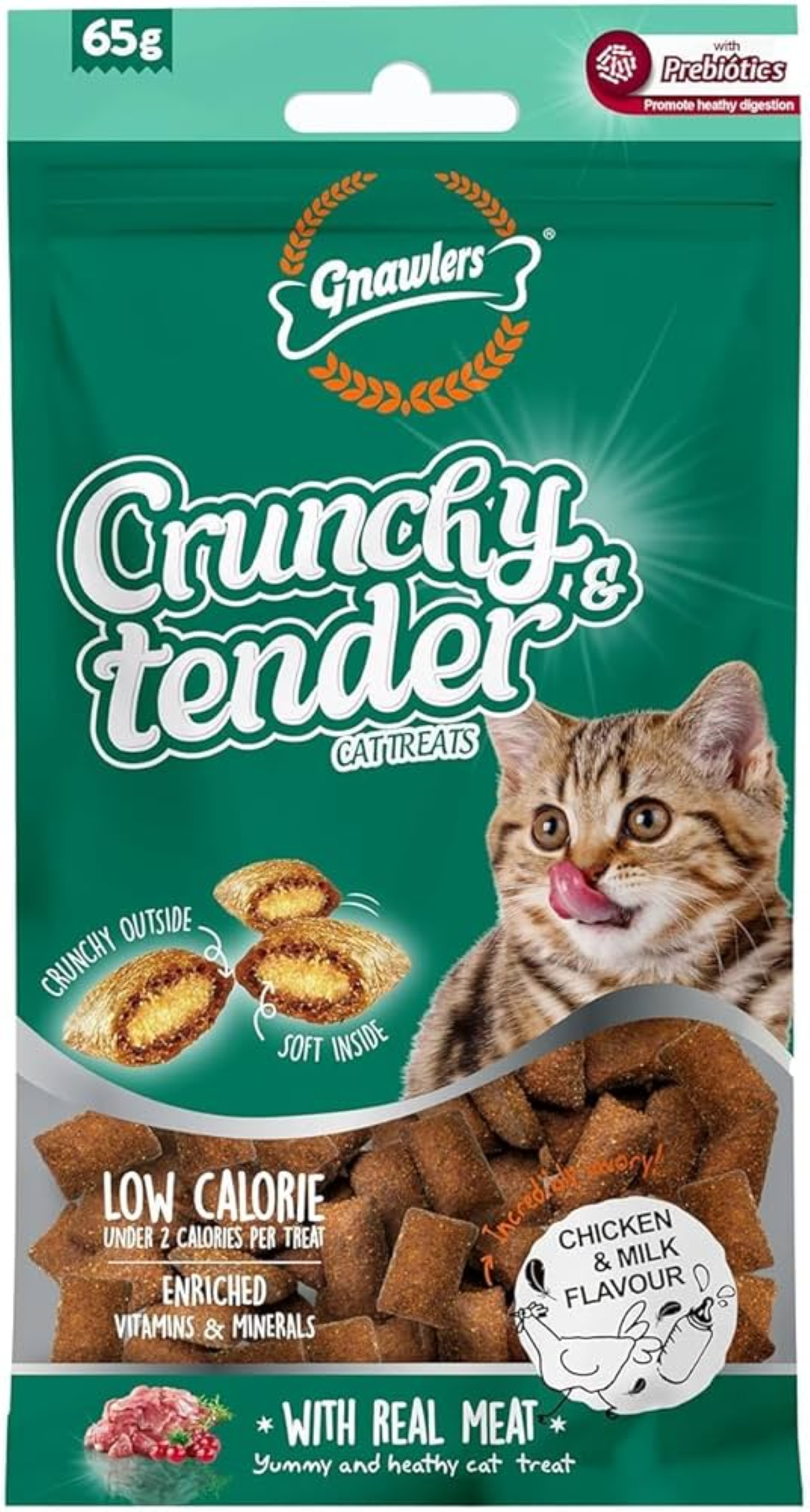 CRUNCHY & TENDER TASTY CHICKEN & MILK FLAVOUR 65GR